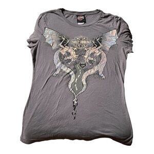 Harley-Davidson Gray Dragon Graphic Women's Top